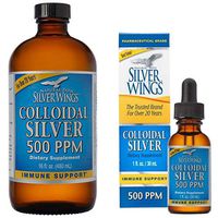 Natural Path Silver Wings Supplements. Colloidal Silver 500 ppm “Best Seller” (16 fl.oz / 480 ml) Immune Support + Colloidal Silver 500 ppm (1 fl.oz / 30 ml)