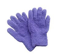 WHOISHE Household Microfiber Dusting Cleaning Gloves - Kitchen Cleaning Hand Glove for Cars,Trucks,Home,Windows,Mirrors and Lamps (One Pair,Purple)