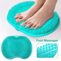 Dailyfun Foot Massager Mat Acupressure Relaxation Reflexology Mat Scrubber with Non-Slip Suction Cups for Pain and Stress Relief(Green)