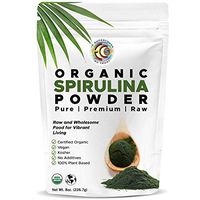 Earth Circle Organics | Organic Spirulina Powder, Kosher, Raw and Non-Irradiated | Pure Vegan Protein | Premium Superfood, High in Amino Acids and Antioxidants - 8oz