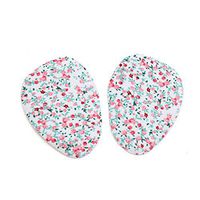 uxcell 2pcs White Silicone Gel Flower Pattern Forefoot Insole Pads High Heel Cushions