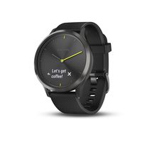 Garmin vívomove HR, Hybrid Smartwatch for Men and Women, Black/Black, Large