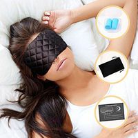 Sleep Mask for Travel - Premium Quilted Design: #1 Recommended Eye Mask, Soft Satin Material, Blackout Technology, Comfortable, Adjustable, Heavenly. Sleep Better Today - Perfect Posture