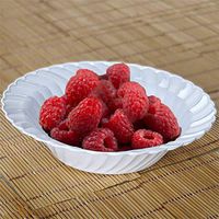 Efavormart 60 Pcs - White Flaired Round 16oz Disposable Plastic Bowl Tableware For Wedding Banquet Event Party Decoration