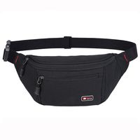 DAITET Fanny Pack for Men, Women, Kids,Outdoors,Large Capacity Workout Waist Bag Adjustable Belt, Waterproof Travel Bag, Running Bag fit for iPhone Samsung (Upgrade Black)