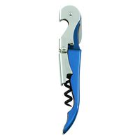 Truetap Metallic Blue Double Hinged Waiter's Corkscrew by True
