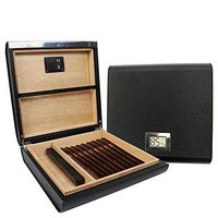 Monsiter Cigar Humidors with Digital Hygrometer and Humidifier High Grade Wooden Cigar Storage for 10-20 Cigars