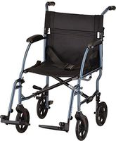 NOVA Ultra Lightweight Transport Chair, Weighs Only 18.75 lb, Compact for Travel, Blue