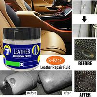 Zaowole 3x Reconditioning Leather Cream Vinyl Repair Kit Auto Car Seat Sofa Coats Holes,Health Household Home Kitchen All-Purpose Household cleaning supplies