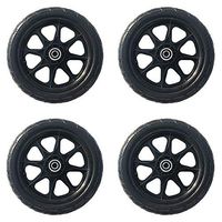 Haicyon 12 Inch Wheelchair Wheels Replacement Wheel Centered Hub 2.1 Inch, 1/2 Inch Ball Bearings(4 Packs)