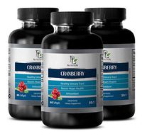 Antioxidant Booster - Cranberry Concentrate - Dietary Supplement - Cranberries - 3 Bottle (180 Softgels)