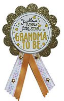 Grandma to Be Pin Twinkle Little Star Glam Baby Shower Pin for Nana to wear, White & Gold, It's a Girl, It's a Boy Baby Sprinkle