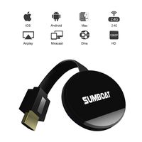 SUMBOAT WiFi Display Dongle Wireless Screen Share HDMI 1080P TV Stick Converter Adapter for Streaming Video Picture Files Support DLNA Airplay Miracast（Black） 66986