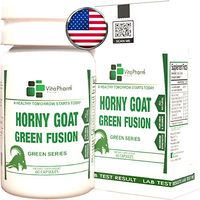 Horny Goat Weed Green Fusion by VitaPharm Nutrition | Extra Strength 1500mg Herbal Blend. Natural Viagra for Men and Women. Sex Libido Booster. [10X Strength Icariins] with Maca,Tribulus and Ginseng