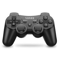 VOYEE PS3 Controller, Upgraded PS3 Wireless Controller for Sony Playstation 3 Black