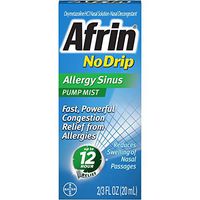 Afrin No Drip Allergy Sinus Pump Mist, Nasal Spray 1/2 oz