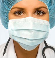 50 Disposable Earloop Face Masks - Pollution, Dust, Easy Over Mouth and Ears for Kids