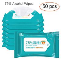 Swonuk Disposable Wet Wipes, 50pcs Soft Disinfection Wipes, 75 Alcohol Pad Cotton, Family Hands Instant Cleaning Swab Paper for Outdoor Travel Cleaner
