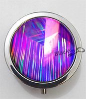 BlackKey Holographic Pattern 3-Compartment Decorative Pocket Gift Box Case Organizer for Pill, Color 1 -2106