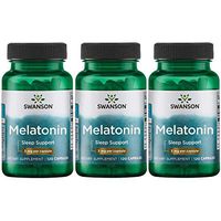 Swanson Melatonin 3 mg 120 Caps 3 Pack