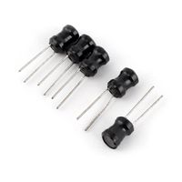 uxcell 104K 100mH Radial Lead Type Inductor Through Hole Mount Electronic Black 5 Pcs