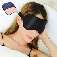 Eye Mask for Sleeping, 4 Pack Mulberry Silk Sleep Mask for Women Men, Adjustable Light Blocking Comfortable Smooth Sleeping Mask Blindfolds with Ear Plugs