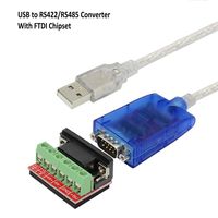 Jeirdus USB to RS422 RS485 Serial Port Converter Adapter Cable with FTDI Chip Support Windows 10, 8, 7, XP and Mac with ESD Protection (10ft/3meter)