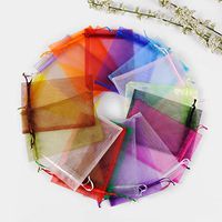 Balter-D 120pcs 4x6"12 Colors of Organza with Drawstring, Wedding Gift Bag, Christmas Gift Bag.