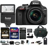 Nikon D3400 DSLR Camera with 18-55mm Lens (Black) and 48GB SD Card Bundle