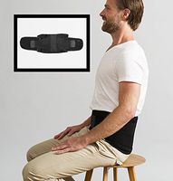 Swedish Posture Stabilize Lower Back Support Belt - Relieves Back Pain - Supports Lower Back and Torso - Prevents Slouching Slumping or Hunching - with Removable Pad for Heat or Cold Therapy