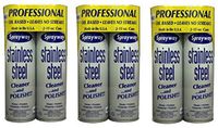 Sprayway Stainless Steel Cleaner, 2/15oz Can, Pack of 6