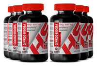Ginkgo biloba Leaf Extract - 50 : 1 Ginkgo BILOBA Leaf Extract 120 MG - for Cardiovascular System (6 Bottles)