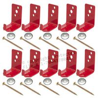10 - Universal Fire Extinguisher Wall Hook, Mount, Bracket, Hanger for 15 to 20 Lb. Extinguisher - FREE SCREWS & WASHERS INCLUDED