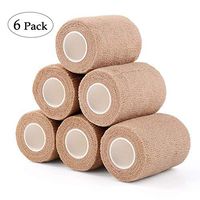 Self-Adhesive Cohesive Wrap Bandage Flexible Stretch Tape Athletic Strong Elastic First Aid Wrap Bandages for Wrist & Hand, Ankle Sprains, Swelling 6 Packs, 3Inch X 5Yards