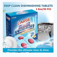 5-in-1 Dishwasher Detergent Tab, Dishwasher Detergent Pods, Lemon Fresh Scent Dishwasher Detergent, Wash Dishwasher Cleaner, Deep Clean Hidden Grease and Grime (30PC)