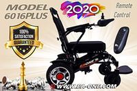 2020 Folding Lightweight Motorized Electric Power Wheelchair Scooter, Remote Control, Aviation Travel Safe Electric Wheelchair Heavy Duty Power Wheelchair (19 Inch Seat)(Black)
