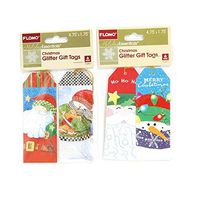 Traditional Christmas Glitter Gift Tags by Holiday Essentials
