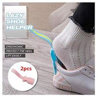 A Pair of Lazy Shoes Helper for Easy to Wear Shoes,Lazy Shoes Helper for Men, Women and Kids, Sock Slider Handled Shoe Horn for Seniors, Elderly, Disabled -Fits for All Shoes (Pink)