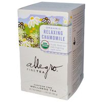 Allegro Fine Tea Organic Relaxing Chamomile Caffeine Free 20 Tea Bags 1.05 oz (30 g) (Pack of 6)