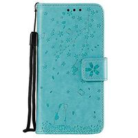 Lomogo Leather Wallet Case for Samsung Galaxy A6+ (A6 Plus) 2018 with Stand Feature Card Holder Magnetic Closure, Shockproof Flip Case Cover for Galaxy A6+ (2018) - LOHHA130125 Green