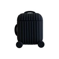 XYanXXX Cute Suitcase Soft Silicone Dustproof Protective Case Cover for Apple Airpods Black