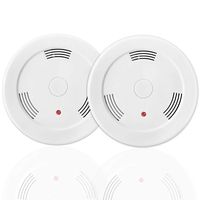 2 Pack Combination Smoke and Carbon Monoxide Detector Battery Operated, Travel Portable Photoelectric Fire&Co Alarm for Home, Kitchen