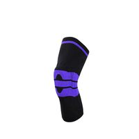 Fine Sports Knee Support,Sports Knee Pads Breathable Silicone Spring Knitting Running Basketball Climbing Gear Weight Training Knee Braces (Black, XXL)