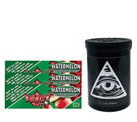 Herb Airtight Container Fresh Kettle with Juicy Jay's Watermelon 1.25 Flavored Hemp Rolling Papers 3 Count DC Crafts Nation- Illuminati