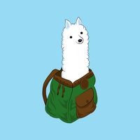 Alpaca in A Backpack"I'll Pack an Alpaca" - Vinyl Sticker