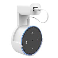 Echo Dot Wall Mount Hanger Stand for Dot 2nd Generation Case Hardware Brackets Hanger Stand Holder Compact Plug in Kitchens Bathroom (White)