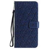 Huawei P20 Pro Case, Lomogo Leather Wallet Case with Kickstand Card Holder Shockproof Flip Case Cover for Huawei P20Pro - LOYYO24143 Navy