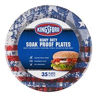 Kingsford Grilling BB11483 Heavy Duty Paper Plates, 35 Count, American Flag