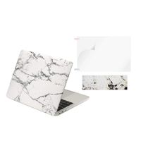 TOP CASE MacBook Pro 13 inch Case 2019 2018 2017 2016 Release A2159 A1989 A1706 with Touch Bar, 3 in 1 Variety Bundle Marble Pattern Hard Case, Keyboard Cover, Screen Protector - Marble White
