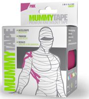 MummyTape Premium Kinesiology Tape | Extra Sticky Waterproof Adhesive | 2" x 16.4 ft Uncut Roll | Pro Grade Athletic Tape | Shoulder Knee Back Shin Splints Ankle Wrist & More. 100% Guaranteed.(Pink)